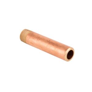 B-0850 NIPPLE, UNPLATED BRASS