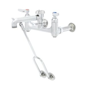 SERVICE SINK FAUCET, 8" WALL MOUNT,