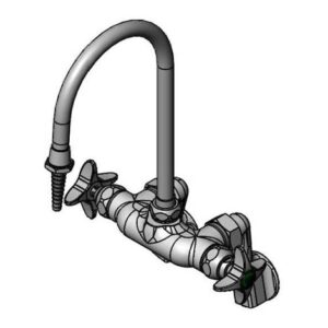 WALL MOUNT POLISH CHROME MIXING FCT. W/