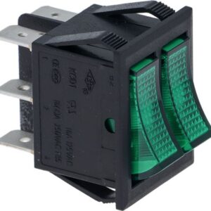 INTERRUTTORE DOPPIO VERDE 16A 250V