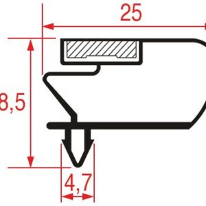 GUARNIZIONE AD INCASTRO 1595x650 mm