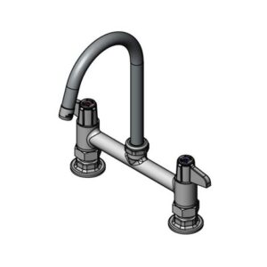 8" DECK MOUNT MIXING FAUCET WITH EQUIP