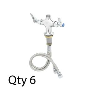 (6) DOUBLE PANTRY BASE FAUCETS, LESS