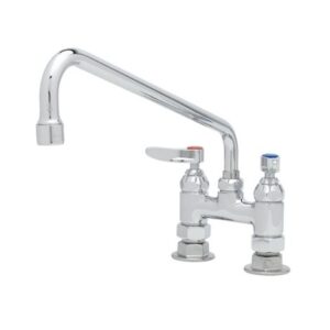 4" DECK MOUNT MIXING FAUCET, 14" SWING