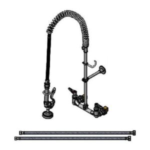 PRE-RINSE UNIT, 8" WALL MOUNT, CERAMAS,