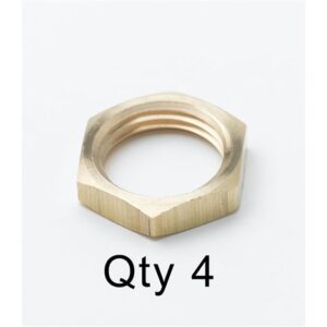 BRASS LOCK NUTS, 1/2-14NPSL (QTY 4)