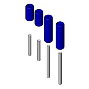 4 ROLLER KIT FOR LARGE ENCLOSED HOSE
