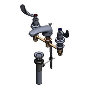 8" C/C WIDESPREAD FAUCET, 5" CAST SPOUT,
