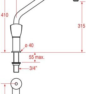 RUBINETTO MISCELATORE BIFORO