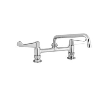 8" DECK MOUNT FAUCET, WRIST HANDLES, 10"
