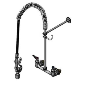 PRE-RINSE: 8" WALL MOUNT, OVERHEAD