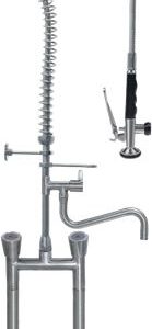 DOCCIA PRELAVAGGIO INOX 1240 mm C/RUB.