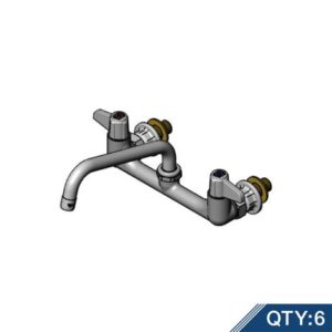 8" WALL MOUNT FAUCET W/ QUARTER-TURN