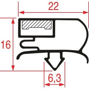 GUARNIZIONE AD INCASTRO 1635x600 mm