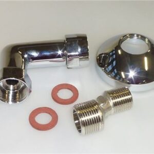 CURVA CROMATA 3/4" CON ROSETTA