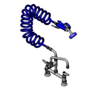 PET GROOMING FAUCET, DECK 8" CENTERS,