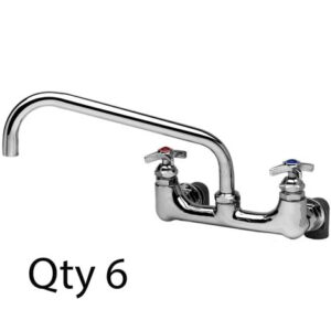BIG-FLO MIXING FAUCET, WALL MOUNT, 8"