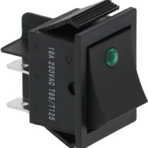 INTERRUTTORE BIPOLARE NERO 16A 250V