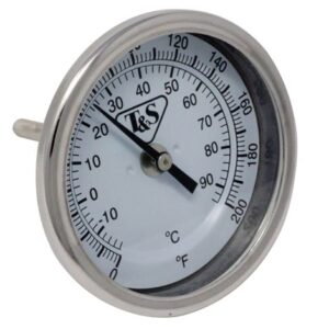 THERMOMETER, 0-200F W/ T&S LOGO