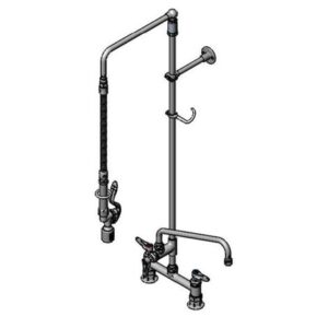 PRE-RINSE UNIT: 8" DECK MOUNT BASE,