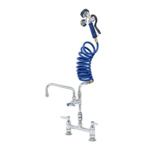 PET GROOMING FAUCET, DECK 8" C/C, ALUM.