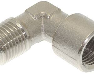 RACCORDO A "L" ø 1/4"M-1/4"F NICHELATO