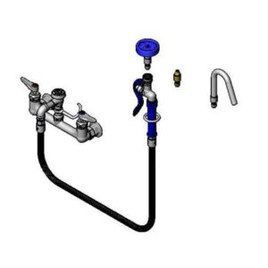 POT & KETTLE FILLER, 8" WALL MOUNT,