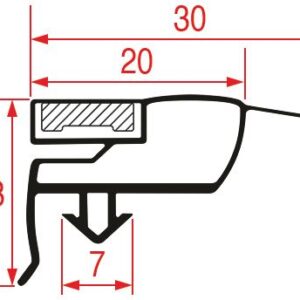 GUARNIZIONE AD INCASTRO 1445x556 mm