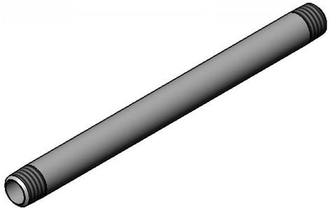 RISER, 3/8" NPT X 8" LONG (CHROME-PLATED