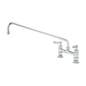 8" DECK MOUNT FAUCET, 18" SWING NOZZLE,