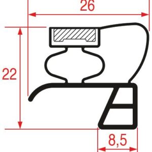 GUARNIZIONE AD INCASTRO 400x300 mm