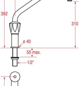 RUBINETTO MISCELATORE BIFORO COMPLETO